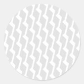 Moderne Gray Zigzag Round Stickers (Vorderseite)