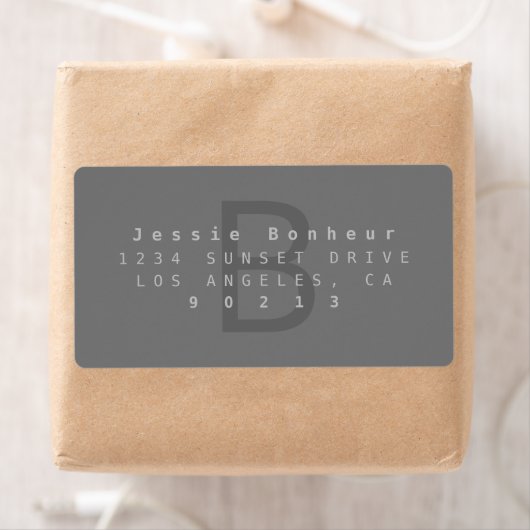 Moderne Grays-Rücksendeadresse (Insitu)