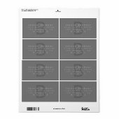 Moderne Grays-Rücksendeadresse (Vorne)