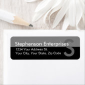 Moderne Grays Rücksendeadressen-Aufkleber (Insitu)