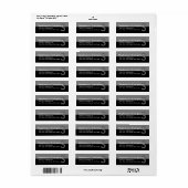 Moderne Grays Rücksendeadressen-Aufkleber (Vorne)