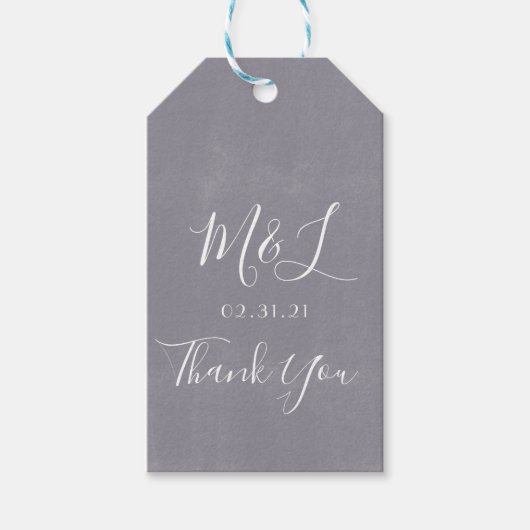 Moderne Graystone Granite Wash Gray Wedding Geschenkanhänger (Vorderseite)