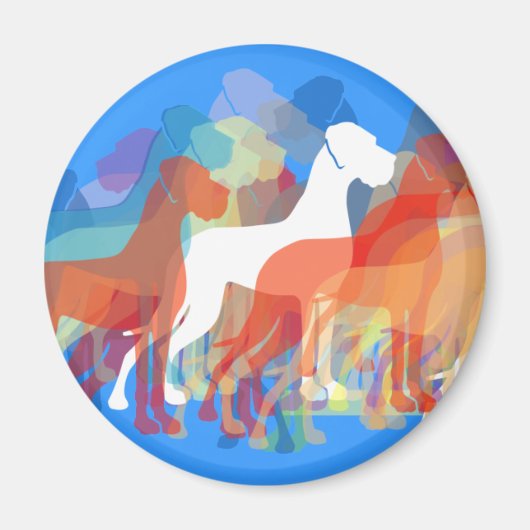 Moderne Great Dane Group Magnet (Vorne)