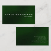 Moderne Green Attractive Charme Business Card Visitenkarte (Vorne/Hinten)