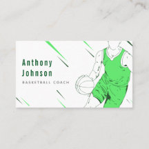 Moderne Green Basketball Coach Trainer Silhouette