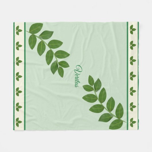 Moderne Green Bay-Blätter Fleecedecke (Vorderseite (Horizontal))