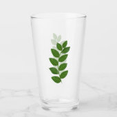 Moderne Green Bay-Blätter Glas (Vorderseite)