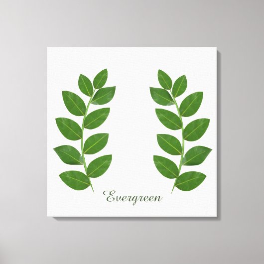 Moderne Green Bay-Blätter Leinwanddruck (Vorderseite)
