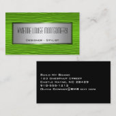 Moderne Green Beruflich Designer Business Card Visitenkarte (Vorne/Hinten)