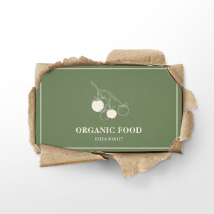 Moderne Green Bio Food Business Card Visitenkarte