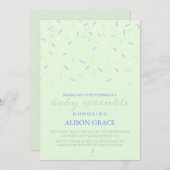 Moderne Green & Blue Baby Sprinkle Einladung (Vorne/Hinten)