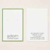 Moderne Green Border Schmuckkollektion Ohrring Dis (Vorne & Hinten)