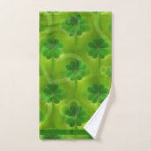 Moderne Green Clover 4 Lists Badhandtuch Set (Handtuch)