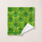 Moderne Green Clover 4 Lists Badhandtuch Set (Waschlappen)