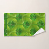 Moderne Green Clover 4 Lists Badhandtuch Set (Handtuch)