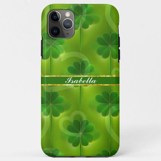 Moderne Green Clover 4 Lists Case-Mate iPhone Hülle (Rückseite)