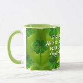 Moderne Green Clover 4 Lists Tasse (Links)