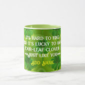 Moderne Green Clover 4 Lists Tasse (Zentrum)