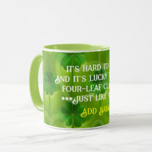 Moderne Green Clover 4 Lists Tasse
