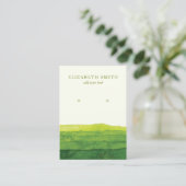 Moderne Green Earring Display Card Visitenkarte (Stehend Vorderseite)