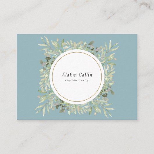 Moderne Green Ering Display Card Visitenkarte (Vorderseite)