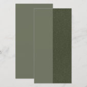 Moderne Green Flat Card mit Textur (nach Maß) Ankündigung (Vorne/Hinten)