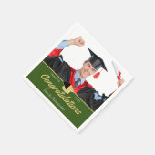 Moderne Green Foto Abschluss Klasse 20xx Serviette (Ecke)