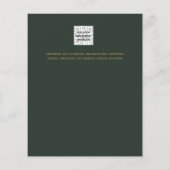 Moderne Green Gold Hochzeit lädt QR CODE ein (Rückseite)