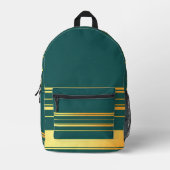 Moderne Green Gold Luxus Linen Texture Collection Bedruckter Rucksack (Vorderseite)