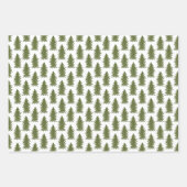 Moderne Green Holiday Wrapping Paper Sheets Geschenkpapier Set (Vorderseite)