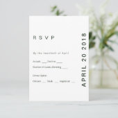 Moderne Green Hue RSVP Karte (Stehend Vorderseite)