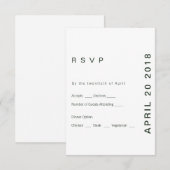 Moderne Green Hue RSVP Karte (Vorne/Hinten)