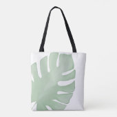 Moderne Green Minimalistisch Palm Blätter Tasche (Rückseite)