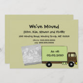 Moderne Green Motion Announcement Foto Cards Ankündigung (Vorne/Hinten)