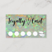 Moderne Green Opal Kundenbindungskarte Visitenkarte (Vorderseite)