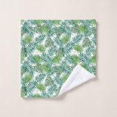 Moderne Green Palm-Blätter Badhandtuch Set (Waschlappen)