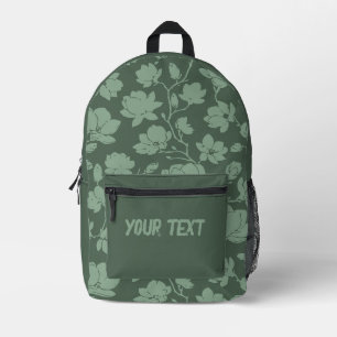 Moderne Green Print Cut Nähtasche Bedruckter Rucksack