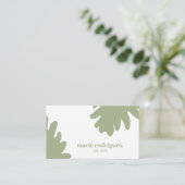 Moderne Green QR Code Business Card Visitenkarte (Stehend Vorderseite)