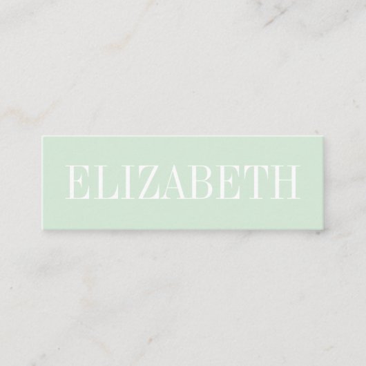 Moderne Green QRCode Business Card Mini Visitenkarte (Vorderseite)