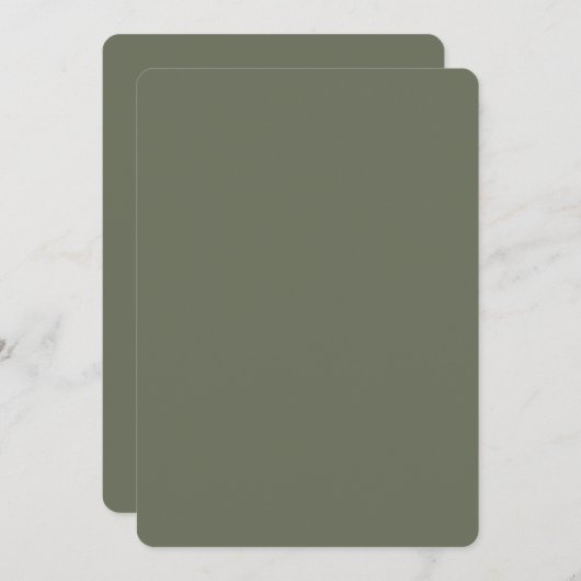 Moderne Green Rounded Card - individuell anpassbar Save The Date (Vorne/Hinten)