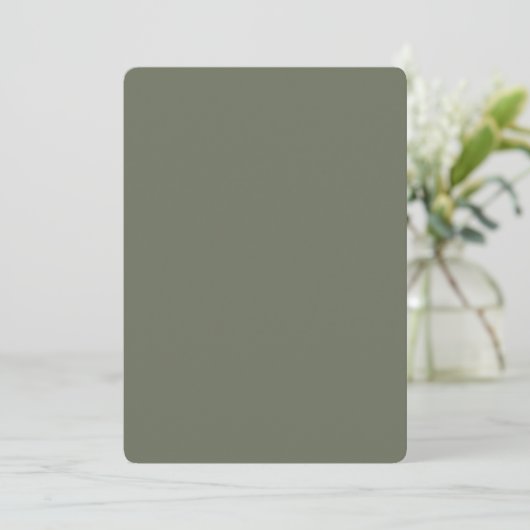 Moderne Green Rounded Card - individuell anpassbar Save The Date (Stehend Vorderseite)