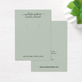 Moderne Green Script Juwelier Earring Display Card (Schreibtisch)