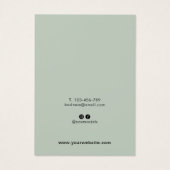 Moderne Green Script Juwelier Earring Display Card (Rückseite)