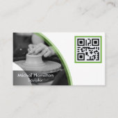 Moderne Green Sculptor Business Card Visitenkarte (Vorderseite)