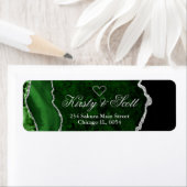 Moderne Green & Silver Imitate Glitzer Agate Weddi (Insitu)