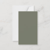 Moderne Green Split Flat Card - individuell anpass Mitteilungskarte (Rückseite)