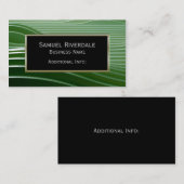 Moderne Green Strips Business Card 2 Visitenkarte (Vorne/Hinten)