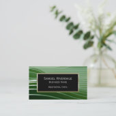 Moderne Green Strips Business Card 2 Visitenkarte (Stehend Vorderseite)