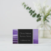 Moderne Green Strips Business Card Visitenkarte (Stehend Vorderseite)