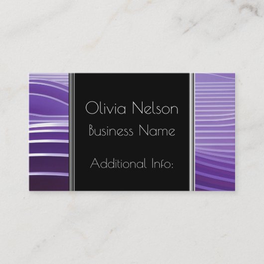 Moderne Green Strips Business Card Visitenkarte (Vorderseite)